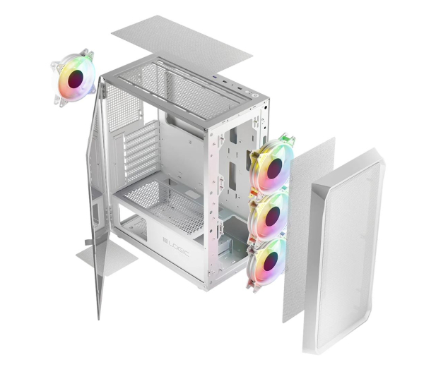 LOGIC CONCEPT Logic Portos ARGB Midi USB 3.0 Biała AT-PORTOS-20-0000000-0002 - 1172263 - zdjęcie 8